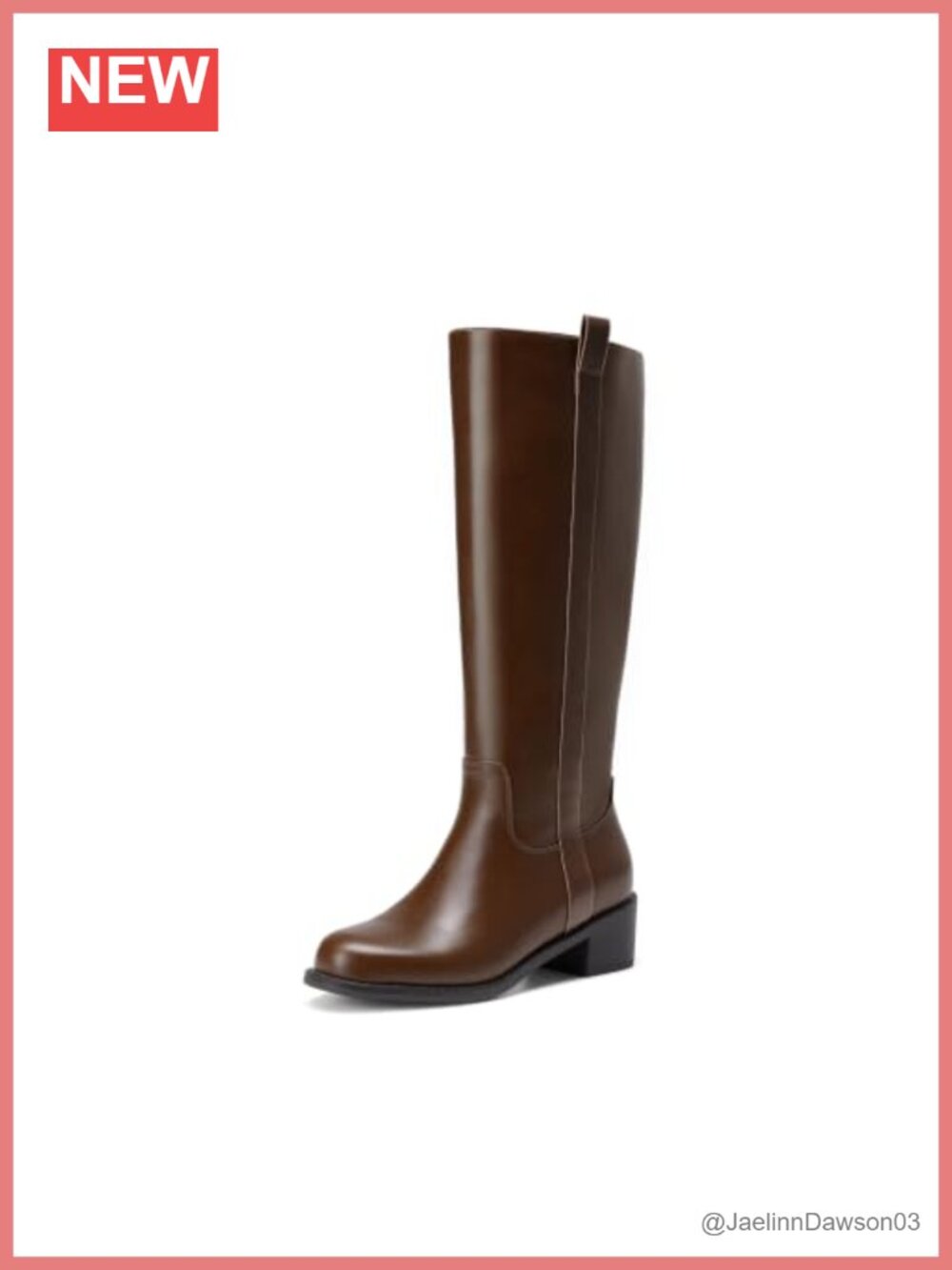 Women's Knee High Riding Boots Faux Leather Pull On Tall Block Heel